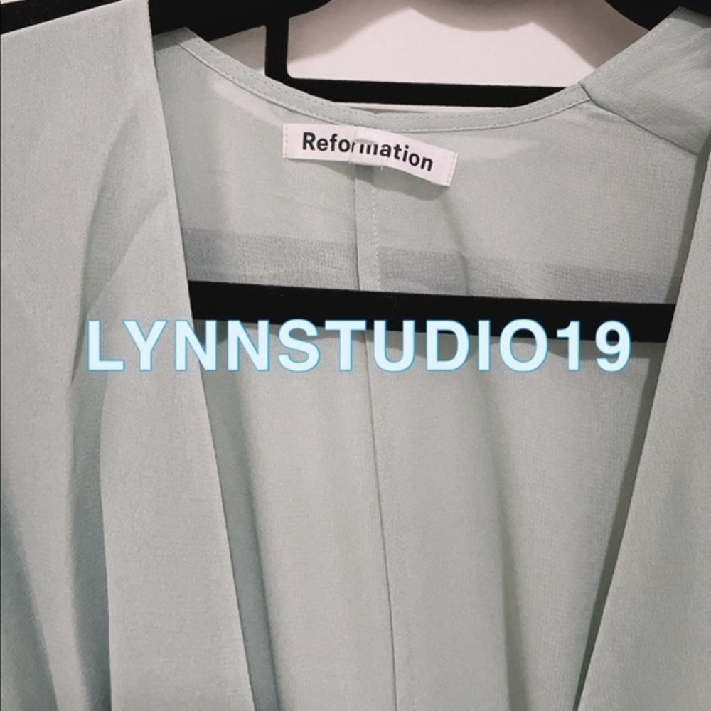 Reformation Winslow Dress Celadon - Picture 5 of 7